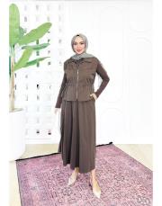 üçlü spor etekli takım kahve 3