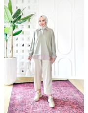 gömlek detaylı sweat tunik mint 3