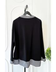 gömlek detaylı sweat tunik siyah 2