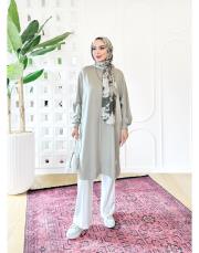 etiket detay oversize sweat tunik mint 3