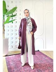 lima tencel fermuarlı kap açık bordo 2