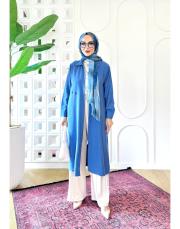 lima tencel fermuarlı kap indigo