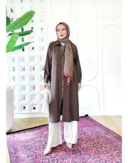 lima tencel fermuarlı kap kahve 3