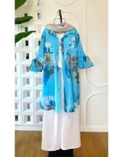 splash ithal koton gömlek turkuaz