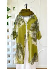 splash ithal koton gömlek yağyeşili