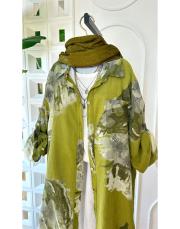 splash ithal koton gömlek yağyeşili 2