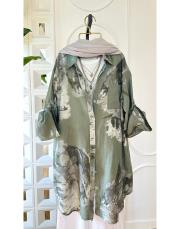 splash ithal koton gömlek haki