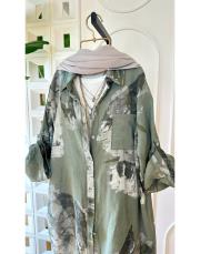 splash ithal koton gömlek haki 2