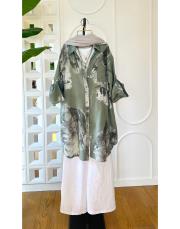 splash ithal koton gömlek haki 3