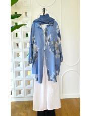 splash ithal koton gömlek indigo