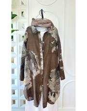 splash ithal koton gömlek kahve