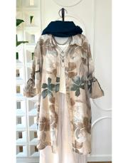 lilium ithal koton gömlek bej