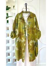 lilium ithal koton gömlek yağyeşili