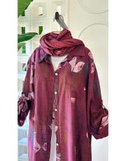 lilium ithal koton gömlek bordo 3