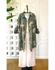 lilium ithal koton gömlek haki