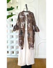 lilium ithal koton gömlek kahve