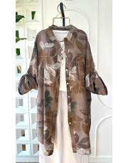 lilium ithal koton gömlek kahve 2