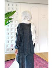 amelia %100 pamuk takım siyah 3