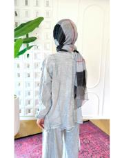 amelia %100 pamuk takım gri 3