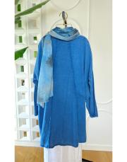 sera %100 pamuk tunik mavi 3