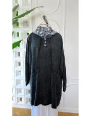 sera %100 pamuk tunik siyah 2