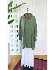 sera %100 pamuk tunik haki