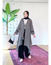 dolçe pamuk kimono kap siyah