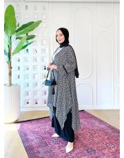 dolçe pamuk kimono kap siyah 2