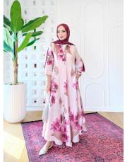 ithal çan keten elbise pembe 3