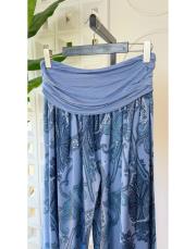 fina şal desen viskon şalvar pantolon indigo 2