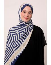 style pamuk ipek şal lacivert 3