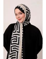 style pamuk ipek şal siyah