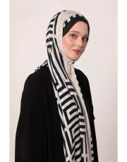 style pamuk ipek şal siyah 2