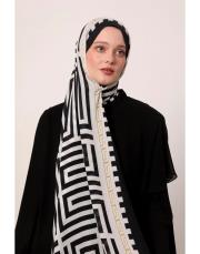 style pamuk ipek şal siyah 3