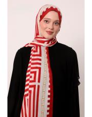 style pamuk ipek şal bordo 3