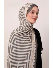 style pamuk ipek şal gri 2
