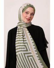 style pamuk ipek şal haki 3