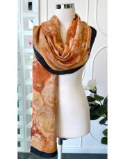 niliya yazlık tencel şal siyah kiremit 
