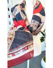 lal yazlık tencel şal bordo 2