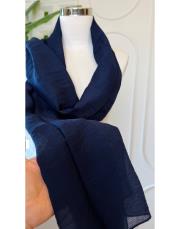 tencel düz renk şal lacivert 3