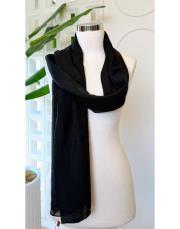 tencel düz renk şal siyah 2
