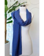 tencel düz renk şal indigo