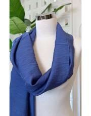 tencel düz renk şal indigo 2