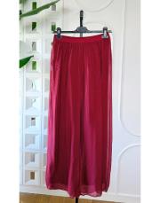 ithal ipek penye astarlı pantolon bordo