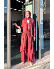 alure ithal ipek takım bordo 2
