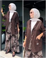 aviora ithal  kapşonlu kap acı kahve