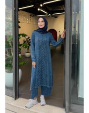 bellora %100 pamuk triko tunik lacivert 2