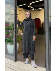 bellora %100 pamuk triko tunik siyah 3