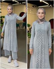 bellora %100 pamuk triko tunik gri