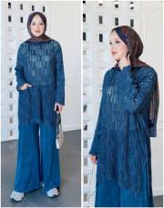 solara % 100 pamuk triko tunik lacivert